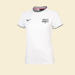 T-shirt Mizuno blanc Femme, Marathon International de Biarritz - Pays Basque